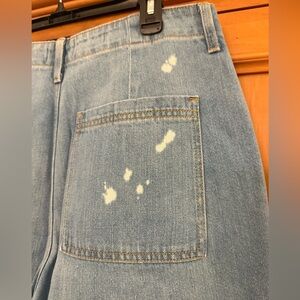 Universal Threads Goods Co. Relaxed Straight Wide Leg Artsy Splatter Jeans 12